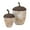Brown 5, variant on Home Decor Accessories Set of 2, 13.5" christmas PVC Tree On Wood Base With Snow,Household Decor Items