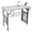 Fishing Table with Spray Nozzle & Grid Rack, variant on IVV Foldable Fish Cleaning Table with Sink & Faucet, Portable HDPE Camping Kitchen Prep Table w/ Side Trash Bin, for Camping, Fishing, BBQ, or Backyard, White