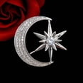 thumbnail image 3 of Jewelblings Victorian Antique Hardware Pave Clear CZ Star Crescent Moon Brooches Pins Unisex Planet Jewelry for Business Suit Formal Dress, 3 of 7