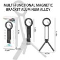 thumbnail image 7 of MA38 Magnetic Phone Tripod for iPhone, Portable Phone Holder Mini Tripod for Magsafe, 5 in 1 Portable Pocket Size Vlogging Tripods with 180° Rotation & Strong Magnet (1Pcs),black, 7 of 7