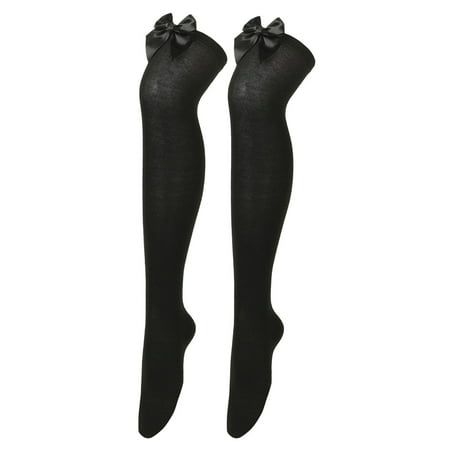 

Wozhidaoke Socks For Women Womens Long Socks Bowknot Pure Color Socks Thigh High Socks Over The Knee Socks Festival Christmas Thigh High Stockings