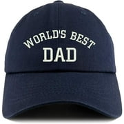 Trendy Apparel Shop World's Best Dad Solid Adjustable Unstructured Dad Hat