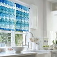 thumbnail image 2 of LALILO Kitchen Curtains and Valances Set of 3 36" Sea Waves Window Treatment Tiers for Window Decor, 2 of 5