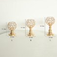 thumbnail image 4 of Candelero de mosaico BLESIY candelabros de cristal dorado 8,5x16,5cm, 4 of 6