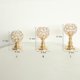 thumbnail image 4 of Candelero de Cristal Zulema Dorado 8,5x16,5cm, 4 of 5