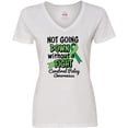 thumbnail image 3 of Inktastic Not Going Down Without a Fight Cerebral Palsy Awareness Women's V-Neck T-Shirt, 3 of 5