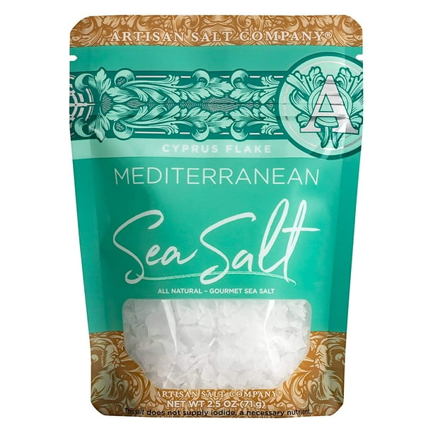 SaltWorks Cyprus Mediterranean Sea Salt Flakes, Artisan ZipTop Pouch