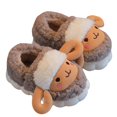thumbnail image 3 of Yindaity House Slippers Kids Slippers Boys Girls Warm Soft Plush Memory Foam House Slippers Big Little Kids Non-Slip Winter Home Shoes for Indoor(Coffee,10.5), 3 of 4