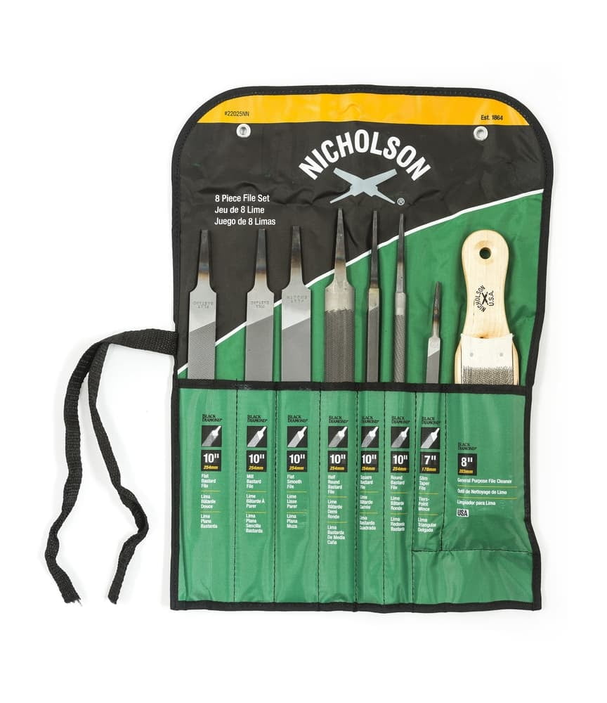 Nicholson 22025NN American Machinist File Set, 8 Pieces