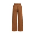 thumbnail image 7 of Girls Corduroy Pants Wide Leg Design Button Front Zipper Vintage Pants with Pockets High Waist Trousers for Girls Coffee Pants for Girls Uniform Teen Back To School Outfits for Girls 13-14 Years, 7 of 7