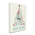 thumbnail image 3 of Seaside Greetings Aquatic Animals Botanicals Christmas Tree Coastal Graphic Art Gallery-Wrapped Canvas Print Wall Art, 3 of 7