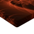 thumbnail image 2 of Ambesonne Abstract Fitted Sheet, Digital Swirls Floral, Full Size, Orange, 2 of 3