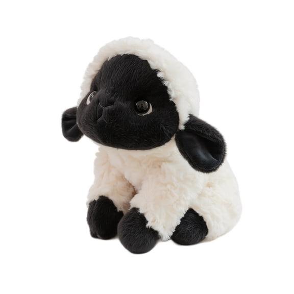 Sheep Plush Stuffed Animal, Cuddly Soft Soothing Comfort, 7.1 Inch Single Pack, Cute Black Face Lamb Plush Toy for Kids Nursery Sleep Accompany Holiday Decoration Gift