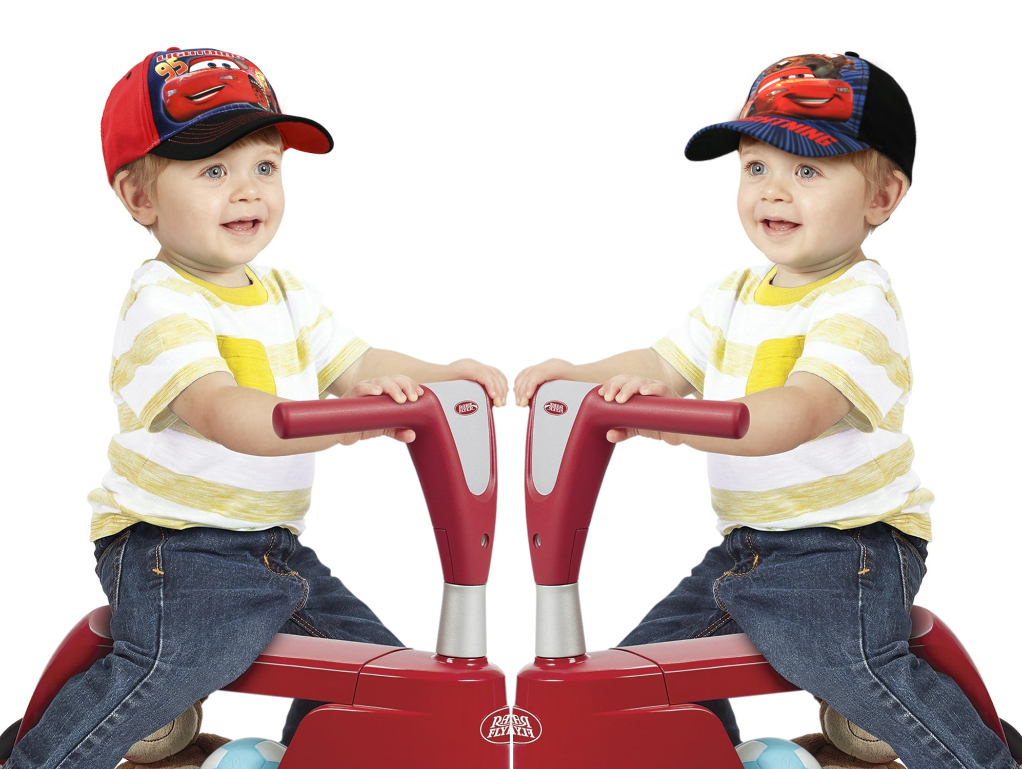 Disney Boys 2 Pack Cars Lightning McQueen Baseball Cap, Kids Ages 2-7 