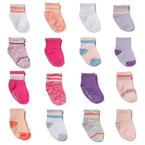 0-12 & 12-24 Months 16 Pairs Little Me Baby Girl Socks 