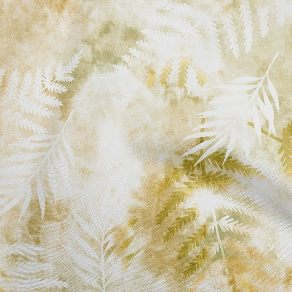 oneOone Polyester Spandex Yellow Fabric Tropical Watercolor Sewing Fabric By The Yard Printed Diy Clothing Sewing Supplies 56 Inch Wide