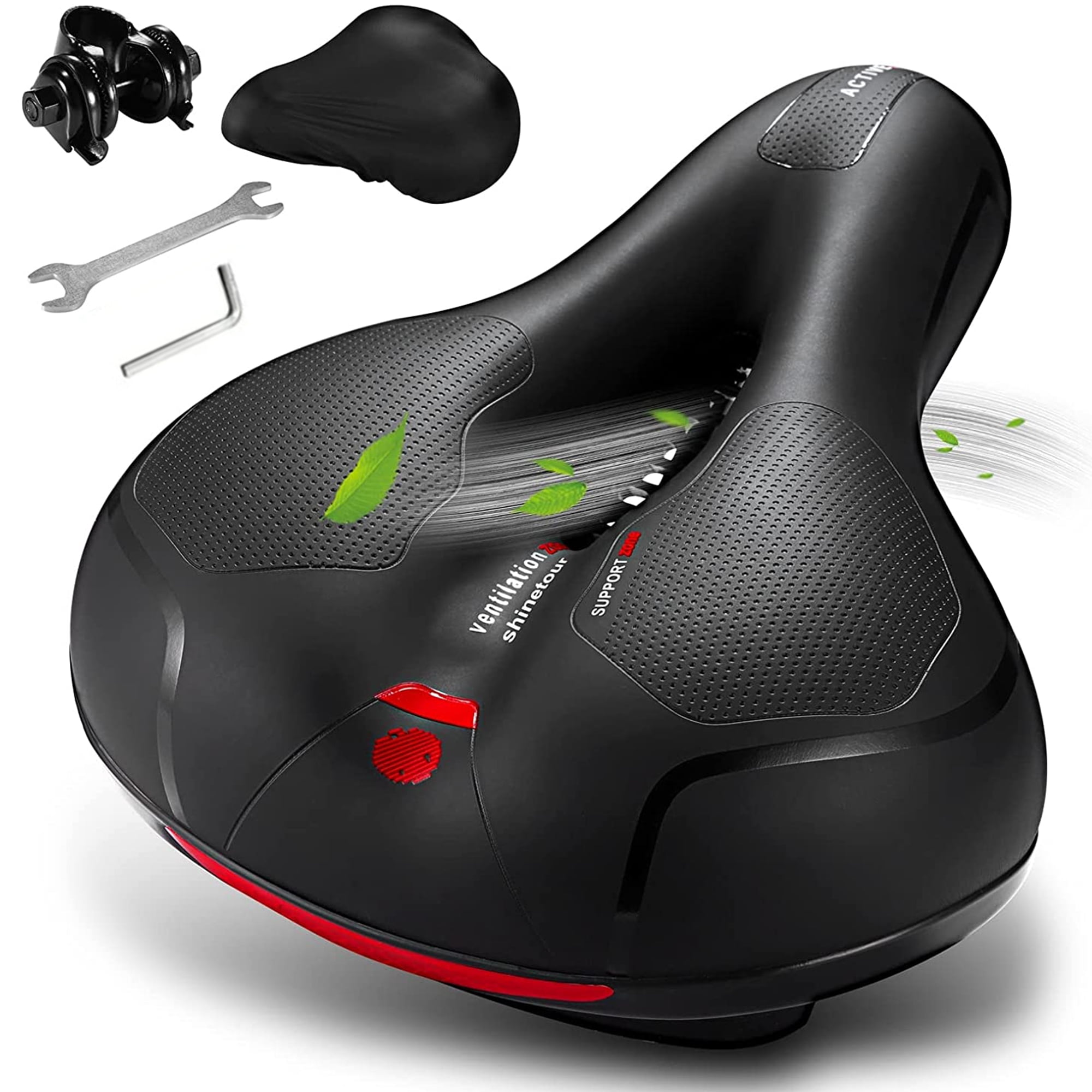 DAWAY C40 Comfortable Oversized Bike Seat Compatible with Peloton Exercise Mountain or Road Bikes Extra Wide Bicycle Saddle Replacement with Memory Foam Cushion for Men Women Comfort Walmart