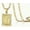 T, variant on VOLALO Jewelry Initial Pendant Necklace for Men Womens, 14K Gold Plated Square Letter Capital Necklace Alphabets from A-Z Figaro Chain Necklace