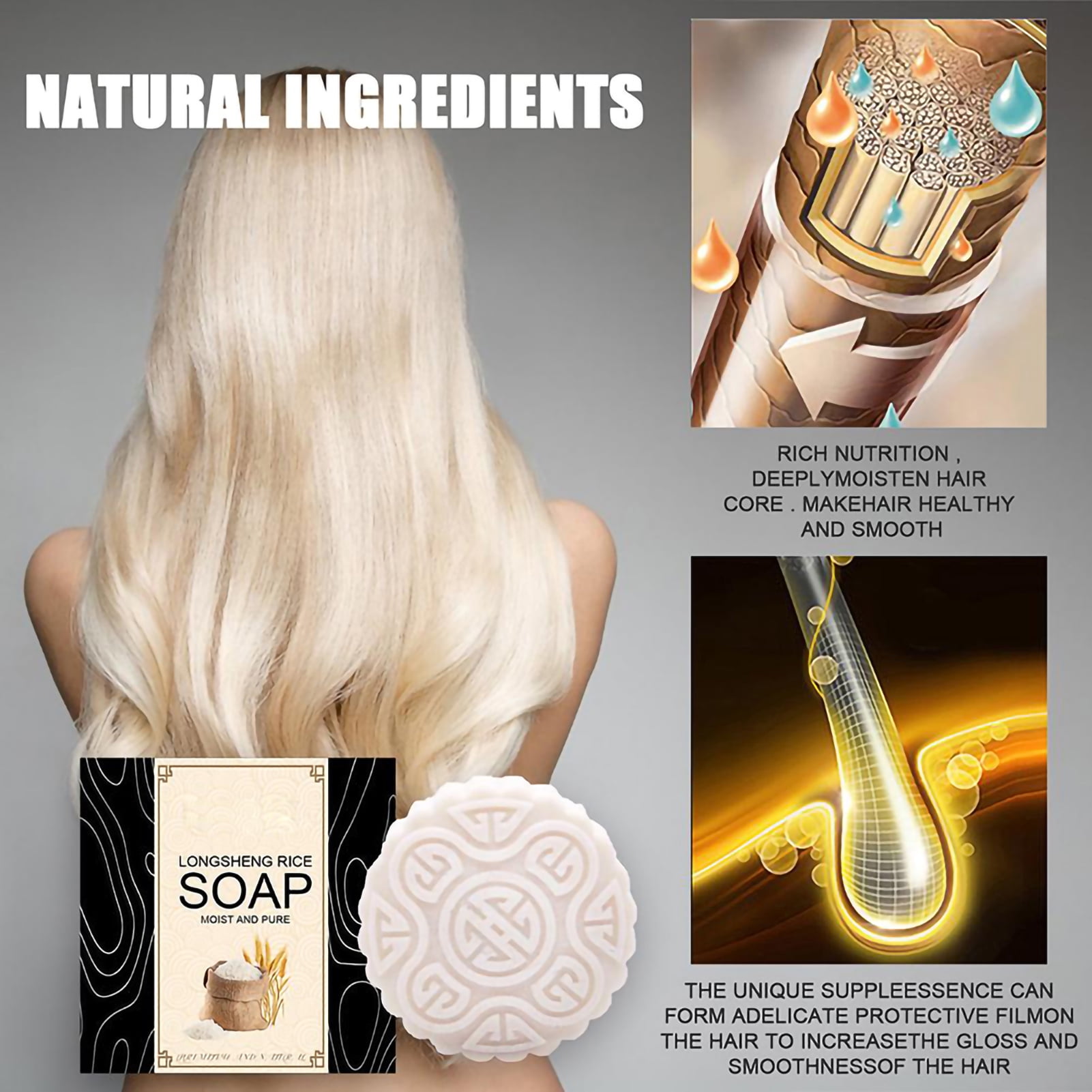 Rice Shampoo Bars Handcrafted Rice Rice Water And Natural Ingredients