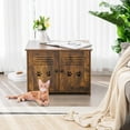 thumbnail image 2 of Gymax Litière pour Chat Enclos Table de Chevet Chat Maison w/ Double Portes, 2 of 10