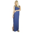 thumbnail image 5 of Bimba Women Blue Long Maxi Dress Bohemian Casual Clothing Summer Gown, 5 of 6