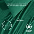 thumbnail image 3 of Sleepdown Jersey Knit King Size Sheets Set 4pc 100% T-Shirt Cotton Blend Soft Breathable Jersey King Sheets | Stretchy Comfy All Season Jersey Sheets King Size, Deep Pocket King Sheet Set, Dark Green, 3 of 8