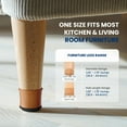 thumbnail image 3 of Serenelife Chair Leg Floor Protectors - 24 Rubber Furniture Leg Covers & End Caps for Hardwood Floors - Anti-Slip & Scratch Protect Floors - Fits Furniture & Chair Legs 1.05 in - 1.5 in - Brown, 3 of 6