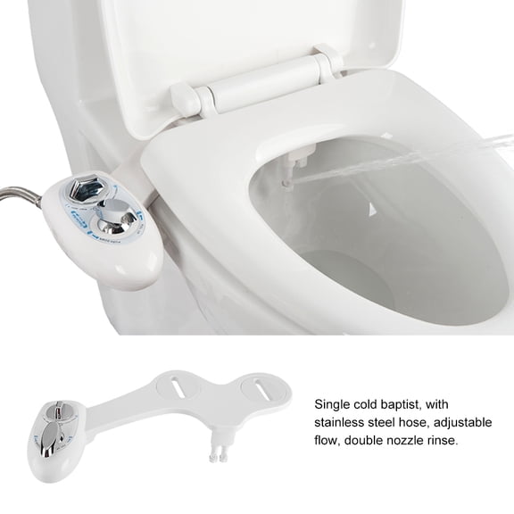 Yosoo Non-Electric Dual Nozzle ABS Bidet Attachment White