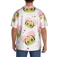thumbnail image 5 of Naloa Avocado Lovers Men's Loose Fit Cuban Collar Short-Sleeve Shirt with Button-down and Chest Pocket for Everyday Wear Outings - Small, 5 of 7