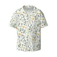 thumbnail image 3 of Cauagu Watercolor Wildflower 2 Men's Short Sleeve Button Down Hawaiian Shirt for Men Bowling Shirts Casual Summer Beach Shirt,XX-Large, 3 of 6