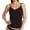 Black, variant on Women's Only Hearts 43591 Organic Cotton Camisole with Lace (Bone L)