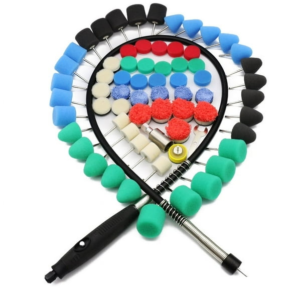 Mini Polishing Pad Car Detailing Drill Polish Pads Sponge Flexible Shaft Buffing Wheels Kit Auto Polisher Machine Set