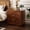 3 Drawer-brown, variant on SolaceHue Burl Finish 3 Drawer Nightstand, Rustic Farmhouse Dresser with Metal Handles, Vintage Accent Wood Storage Bedside Table for Bedroom, Fully Assembled, Dark Brown