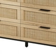 thumbnail image 6 of Shunda K. Rattan Storage Cabinet, 59.06", 6-Drawers, Black, for Bedroom and Living Room, 6 of 7