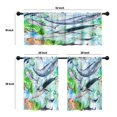 thumbnail image 4 of LALILO Kitchen Curtains and Valances Set of 3 36" Sea Life Window Treatment Tiers for Window Decor, 4 of 5