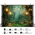 thumbnail image 5 of 6X4FT Spring Enchanted Forest Backdrop, Fairy Tale Wonderland Garden Backdrops for Photoshoot, Mushroom Butterfly Woodland Fairy Tea Party Decorations Photo Booth Studio Props Backdrops, 5 of 5