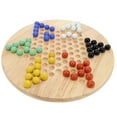 thumbnail image 3 of WE Games Solid Wood Chinese Checkers Board Game Set with Glass Marbles, 11.5 inches, 3 of 8