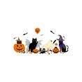thumbnail image 2 of Playera Blusa De Gatos y Calabazas Dia De Brujas Halloween Dia De Muertos Color Blanco Talla Grande Marca Emil SaEs, 2 of 4