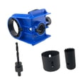 thumbnail image 3 of Kit de instalación de cerradura de puerta con 2 bujes ajustables para puertas de madera, máquina de mortaja, abridor de agujeros para cerraduras de Azul, 3 of 9