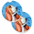 thumbnail image 2 of Carolines Treasures LH9377BUCARC Bleu Basset Hound Ensemble de 2 Porte-Gobelets sous-Verre de Voiture, 2 of 3