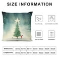 thumbnail image 5 of Shangniulu  Christmas Pillow Covers 18x18 in Short Plush Fluffy Square Winter Cushion Cover with Zipper Print Cute Toss Theme New Pillowcases Protector for Couch Sofa Bed Living Room Decorations Gifts, 5 of 5