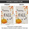 thumbnail image 2 of Happy Fall Y''all Garden Flag Pumpkin Maple Leaf Yard Flag Vertical Double Sided Autumn Thanksgiving Farmhouse Outdoor Vintage Decor Small Yard Flag 12.5 X 18, 2 of 4