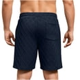 thumbnail image 4 of Mens Athletic Shorts Summer Beach Vacation Casual Elastic Waist Drawstring Five Quarter Shorts 7 Inch Quick Dry Fishing Hiking Shorts with Pockets, 4 of 7