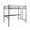 Black, variant on Ktaxon Loft Bed Full Size with Flat Rungs, No Box Spring Required,Heavy Duty Metal Slat Support,Black