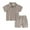 Light Brown, variant on BULLPIANO 2-8 Years Toddler Boy Clothes Kids 2 Piece Summer Outfit Solid Color Short Sleeves Shirt   Shorts Set, 2-3 Years