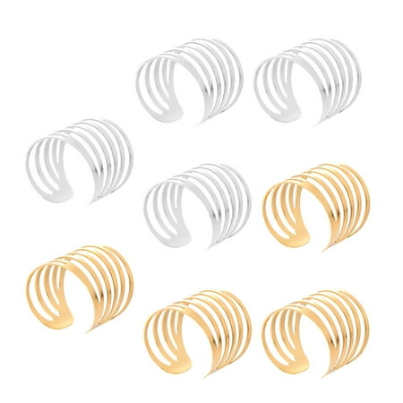 

Zehuanyu 8 Pcs Revolving Napkin Buckle Thumb Rings for Women Large Hoop Earrings