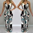 thumbnail image 4 of Sinhoon Women Summer Casual Sleeveless Jumpsuit Loose Wide Leg Pants Suit Playsuit Size, 4 of 5