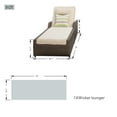 thumbnail image 4 of Direct Wicker Outdoor Rattan Chaise Lounge Chair with Adjustable Backrest & Cushion, 3-Piece Reclining Sun Lounger - Brown, 4 of 8