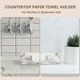 thumbnail image 3 of Paper Towel Dispenser Countertop, White Washed Wood Folded Paper Hand Towel Holder for Guest Bathroom, Commercial Tabletop Tissue Dispenser Tray for Multifold C-Fold, Z-Fold, Trifold, 3 of 7