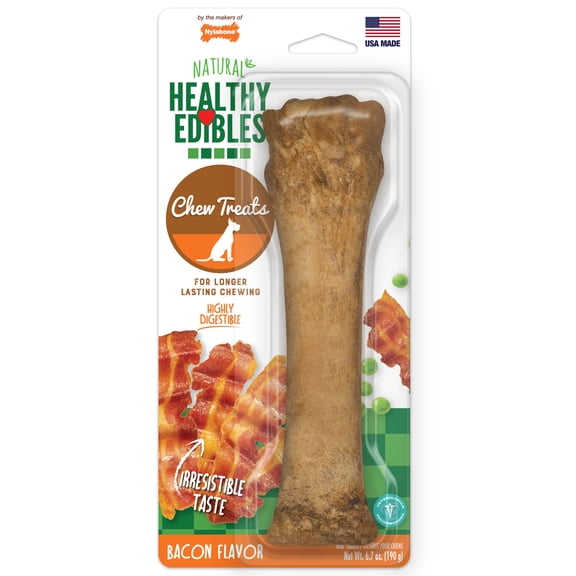 Nylabone Healthy Edibles All-Natural Long Lasting Chew Treats Bacon X-Large (1 Count)